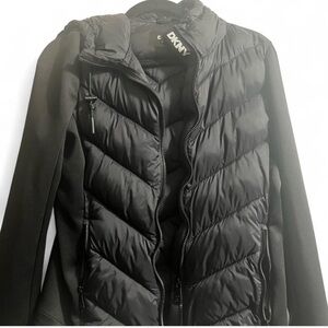 DKNY Women's Sleek Black Puffer Coat